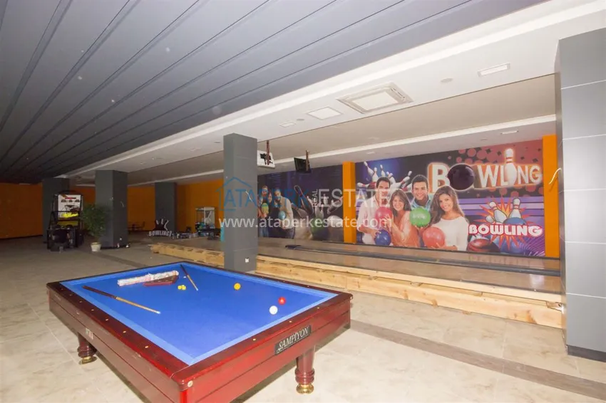 Квартира в Авсалларе, меблированная с видом на море в комплексе с частным пляжем 13 