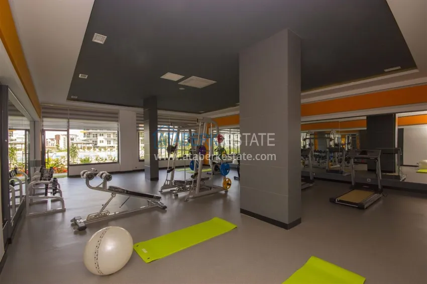 Квартира в Авсалларе, меблированная с видом на море в комплексе с частным пляжем 17 