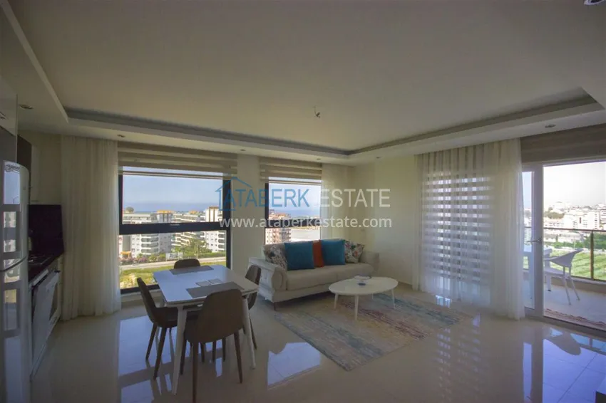 Приобрести Квартира в Авсалларе, меблированная с видом на море в комплексе с частным пляжем 1 