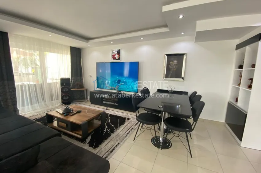 Приобрести Садовый дуплекс в Авсалларе меблированный с отдельной кухней в апарт-вилле 8 