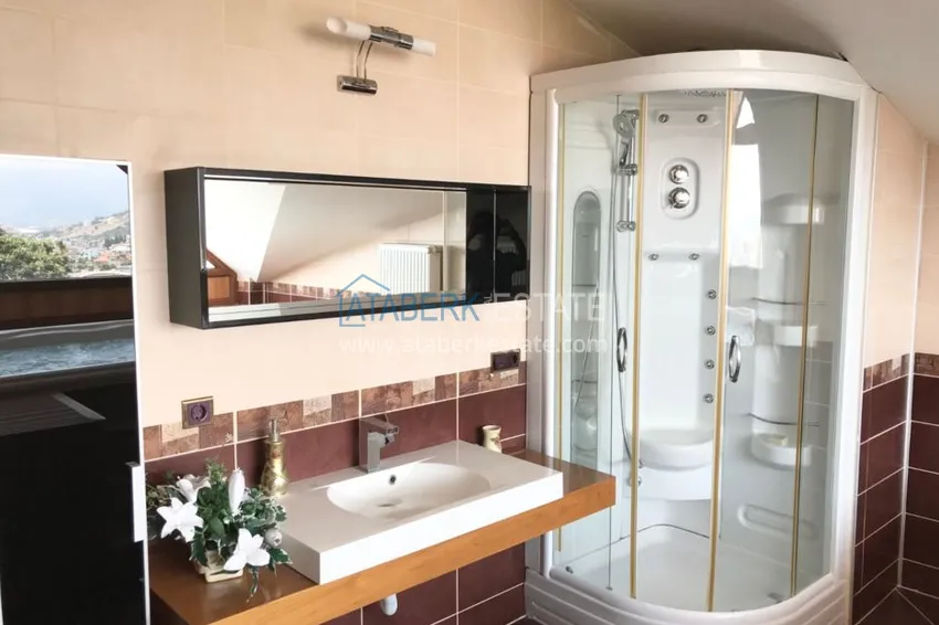 Приобрести Пентхаус в Алании меблированный с отдельной кухней и потрясающим видом  21 