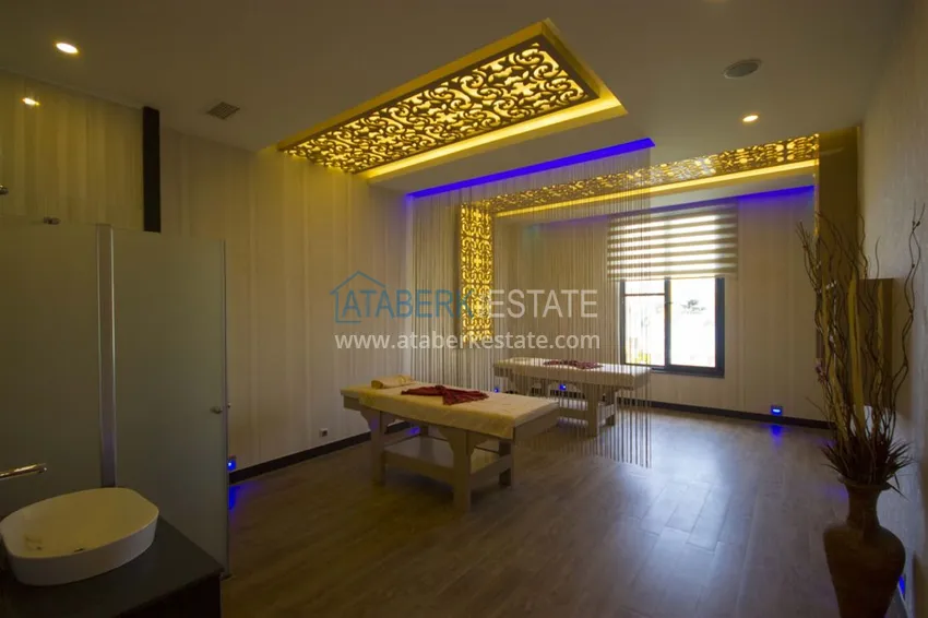 Квартира в Авсалларе, меблированная с видом на море в комплексе с частным пляжем 22 