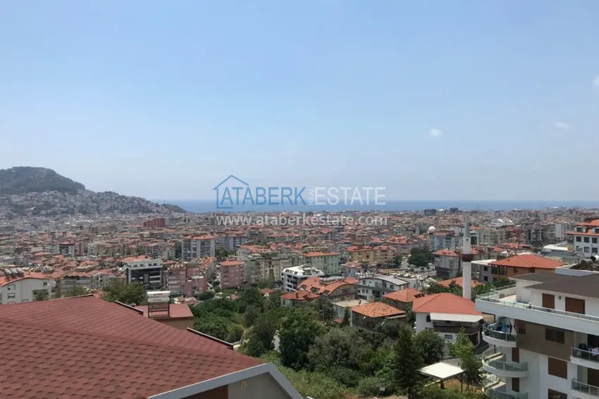 Пентхаус в Алании меблированный с отдельной кухней и потрясающим видом  1 