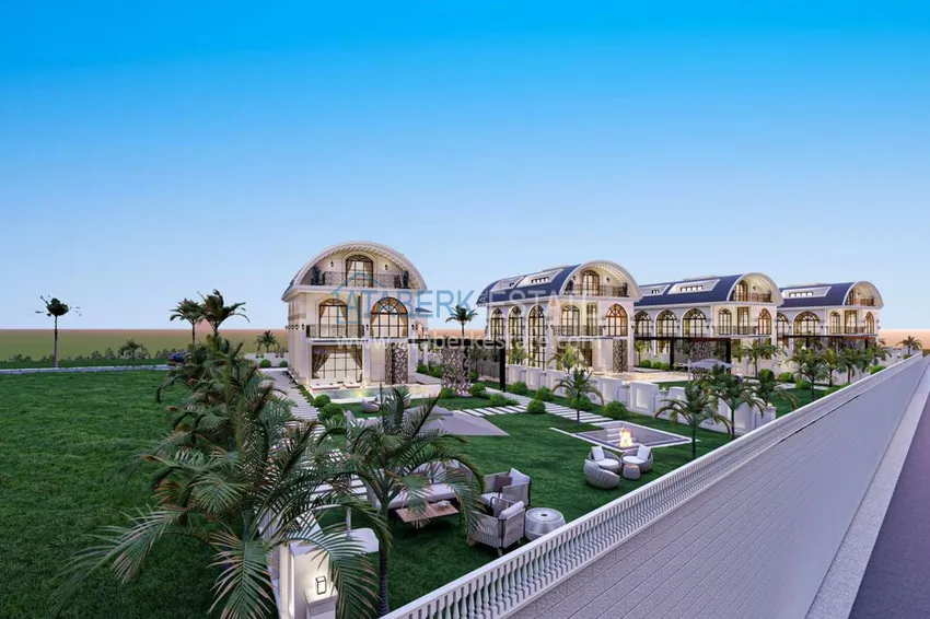 Видовые элитные виллы на этапе строительства в районе Каргыджак 3 