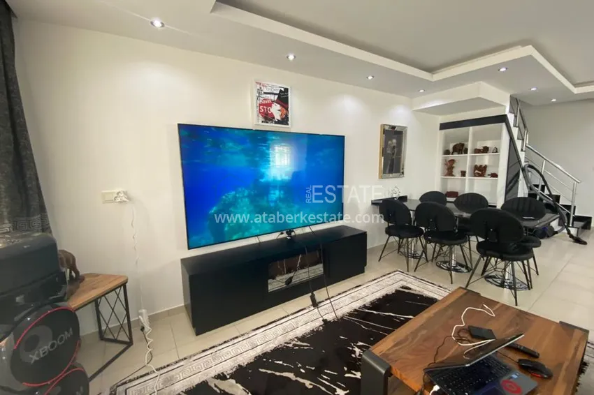 Приобрести Садовый дуплекс в Авсалларе меблированный с отдельной кухней в апарт-вилле 10 