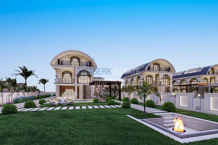 Видовые элитные виллы на этапе строительства в районе Каргыджак 4 