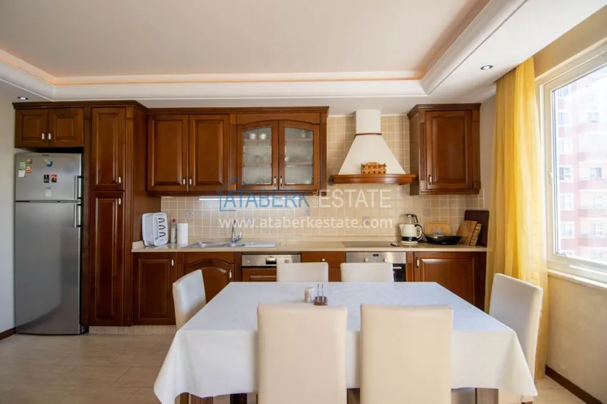 Приобрести Квартира с открытым видом на море в Махмутларе с мебелью в комплексе на первой береговой линии  5 