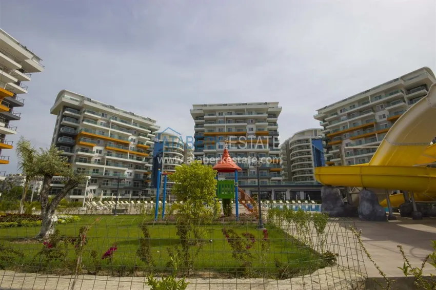 Квартира в Авсалларе, меблированная с видом на море в комплексе с частным пляжем 6 