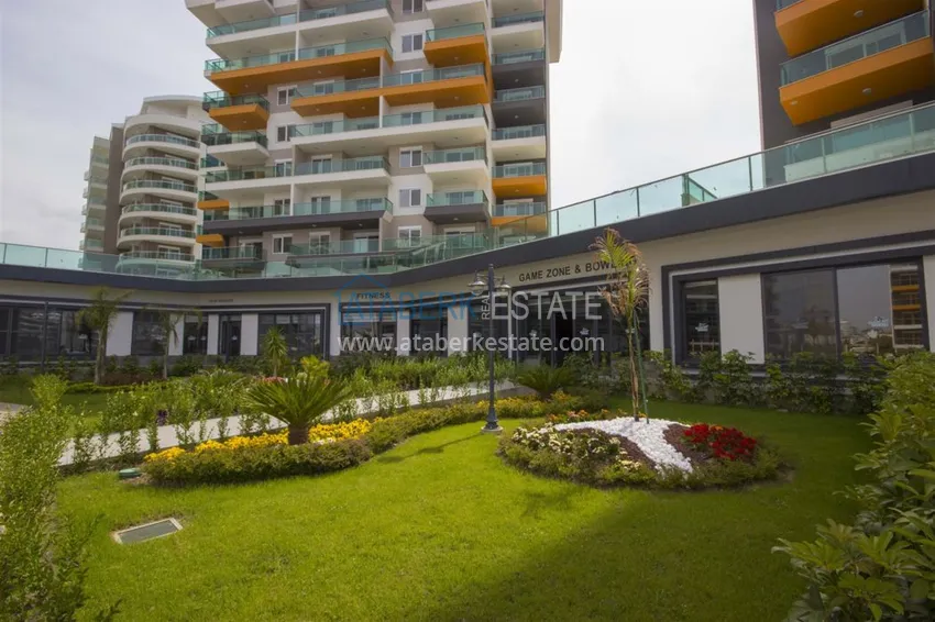 Квартира в Авсалларе, меблированная с видом на море в комплексе с частным пляжем 7 