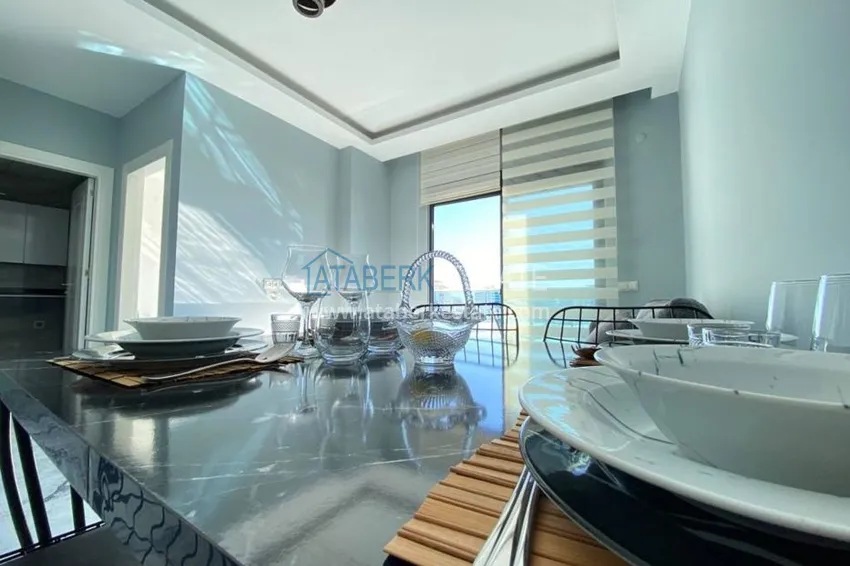 Приобрести Квартира в Махмутларе с новой мебелью в комплексе с бассейном  8 