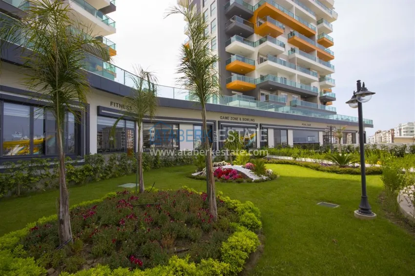 Квартира в Авсалларе, меблированная с видом на море в комплексе с частным пляжем 8 