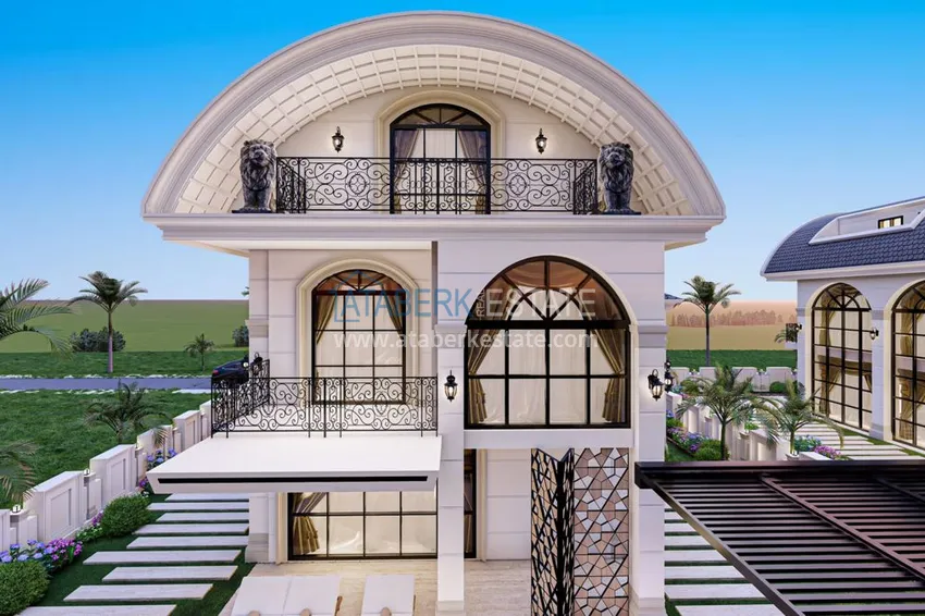 Видовые элитные виллы на этапе строительства в районе Каргыджак 8 