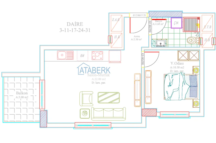 Купить дешево Новый инвестиционный проект жилого комплекса в Авсалларе с закрытой благоустроенной территорией 5 