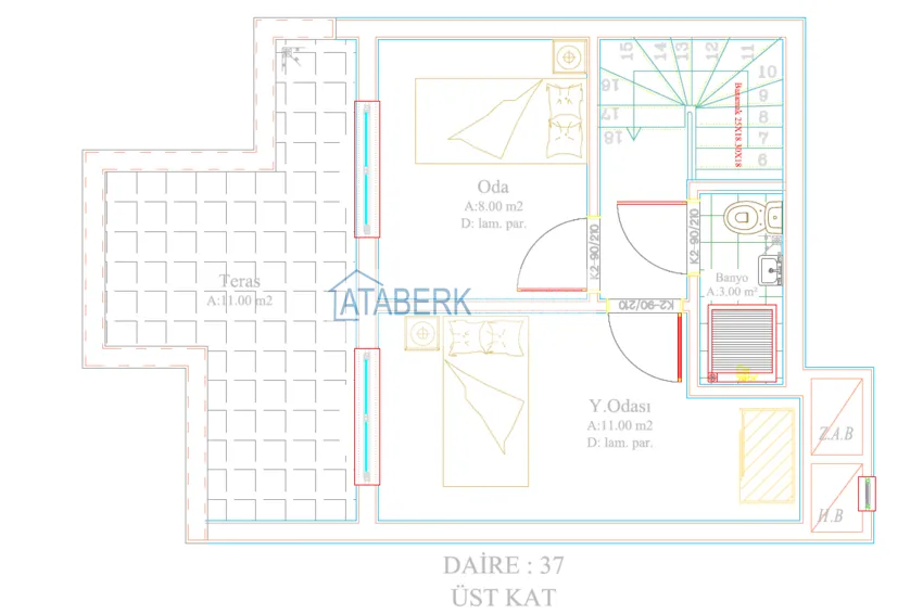 Купить дешево Новый инвестиционный проект жилого комплекса в Авсалларе с закрытой благоустроенной территорией 12 