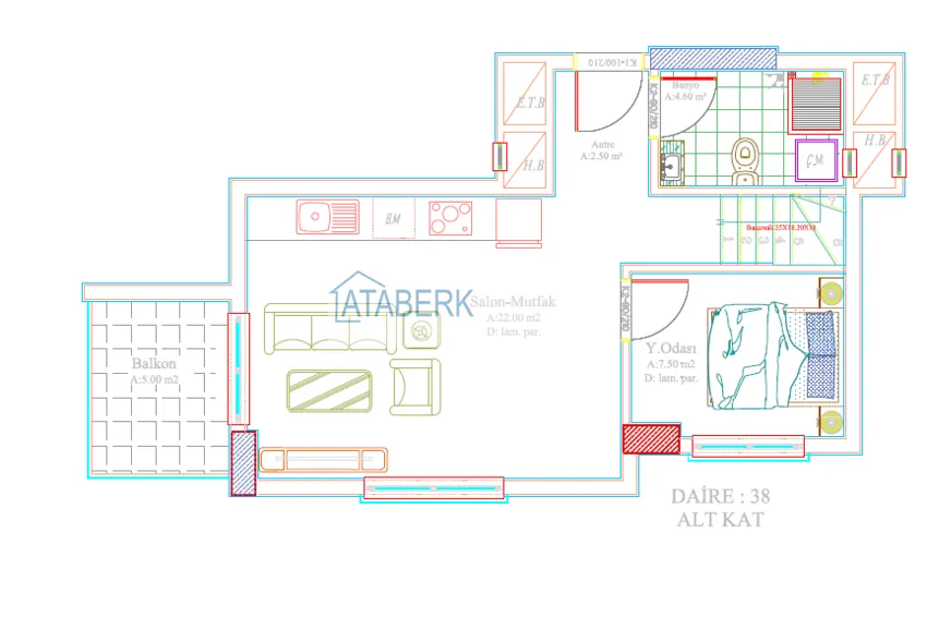 Купить дешево Новый инвестиционный проект жилого комплекса в Авсалларе с закрытой благоустроенной территорией 15 