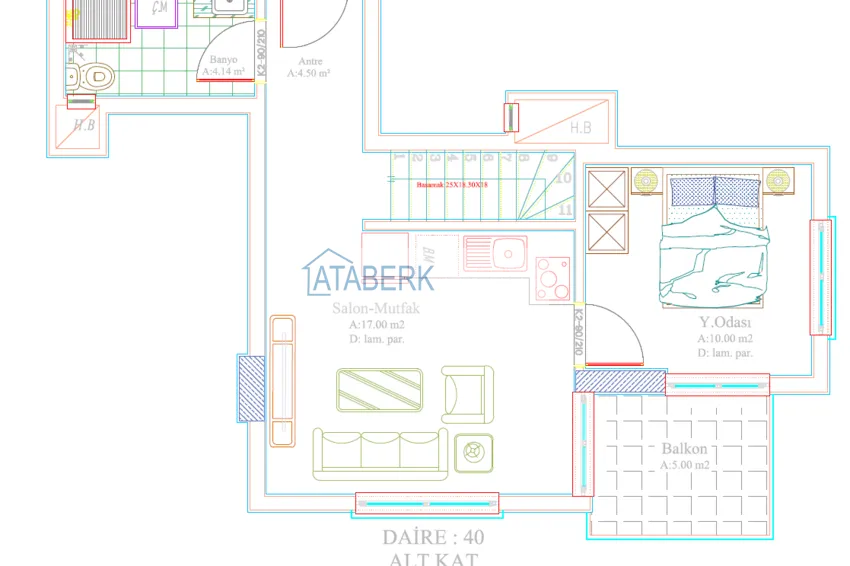 Купить дешево Новый инвестиционный проект жилого комплекса в Авсалларе с закрытой благоустроенной территорией 19 