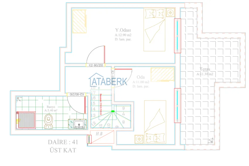 Купить дешево Новый инвестиционный проект жилого комплекса в Авсалларе с закрытой благоустроенной территорией 20 