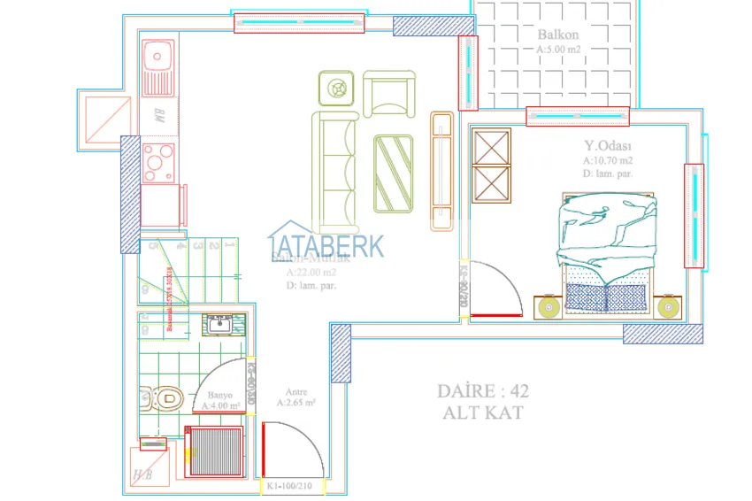 Купить дешево Новый инвестиционный проект жилого комплекса в Авсалларе с закрытой благоустроенной территорией 23 
