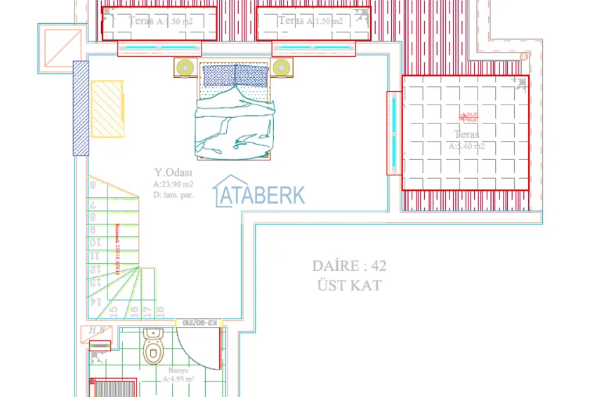 Купить дешево Новый инвестиционный проект жилого комплекса в Авсалларе с закрытой благоустроенной территорией 22 