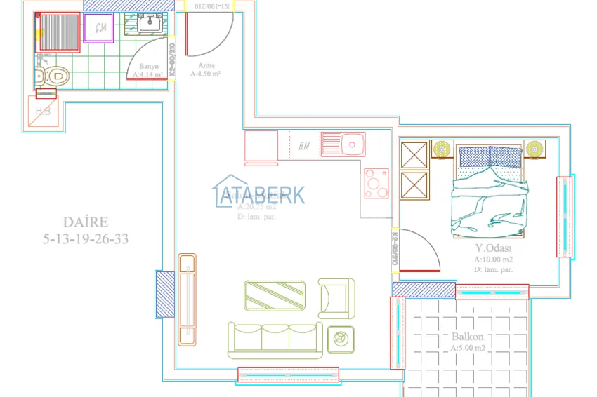 Купить дешево Новый инвестиционный проект жилого комплекса в Авсалларе с закрытой благоустроенной территорией 7 