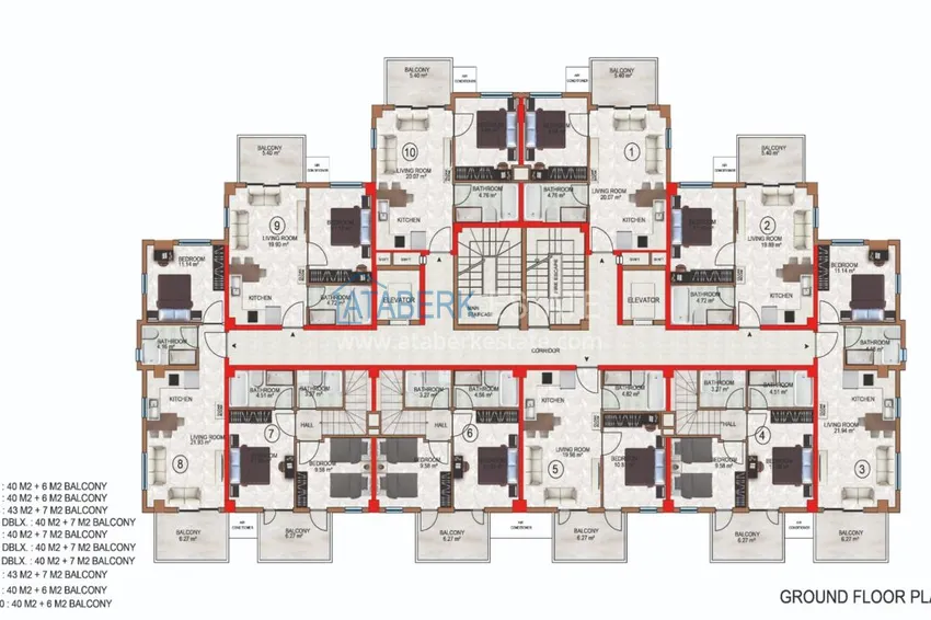 Купить дешево Новый жилой комплекс в Алании - центр района Авсаллар. Квартиры от застройщика 13 