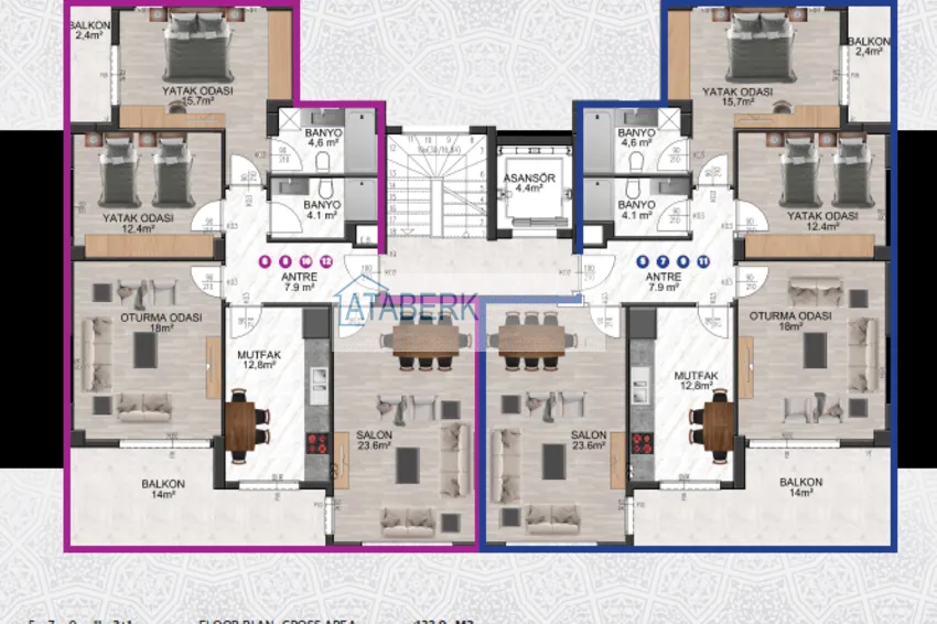 Купить дешево Новый проект жилой комплекс в Газипаше на этапе строительства 3 