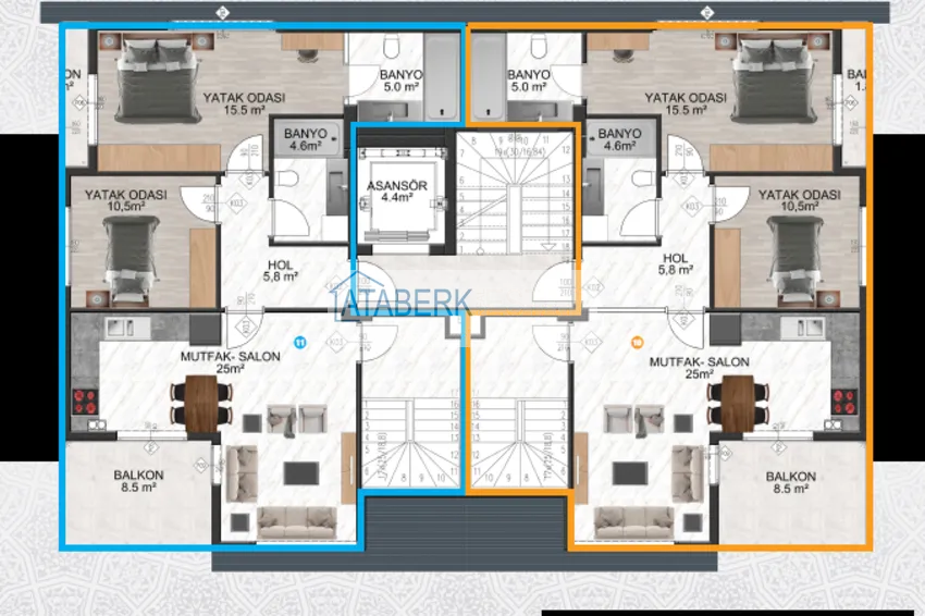 Купить дешево Новый проект жилой комплекс в Газипаше на этапе строительства 9 