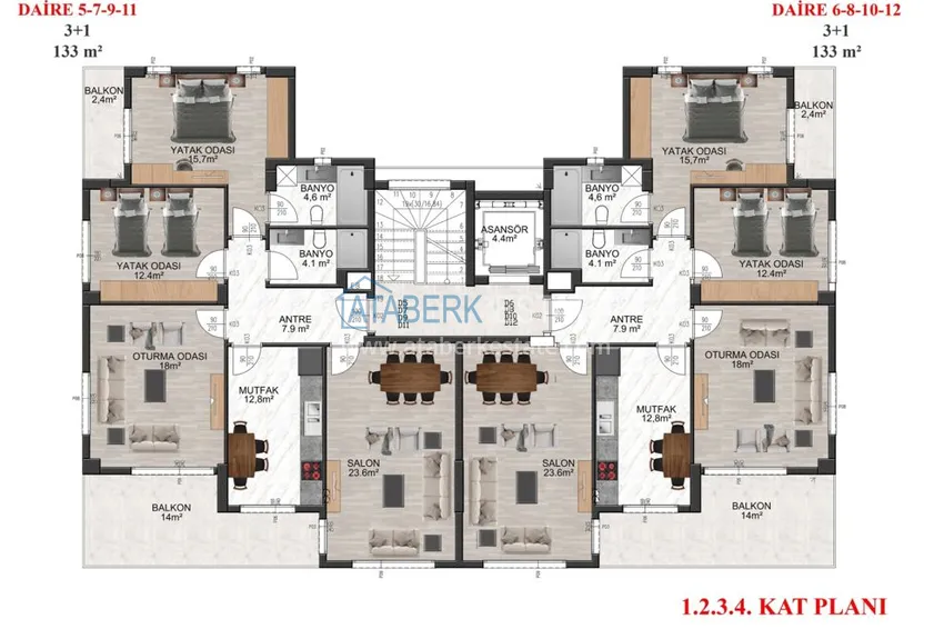 Купить дешево Новый проект жилой комплекс в Газипаше на этапе строительства 10 
