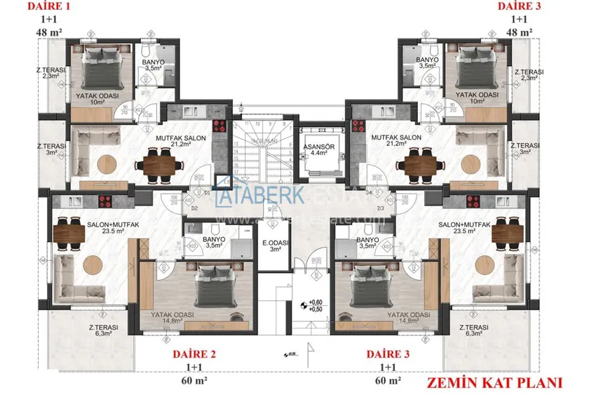Купить дешево Новый проект жилой комплекс в Газипаше на этапе строительства 13 