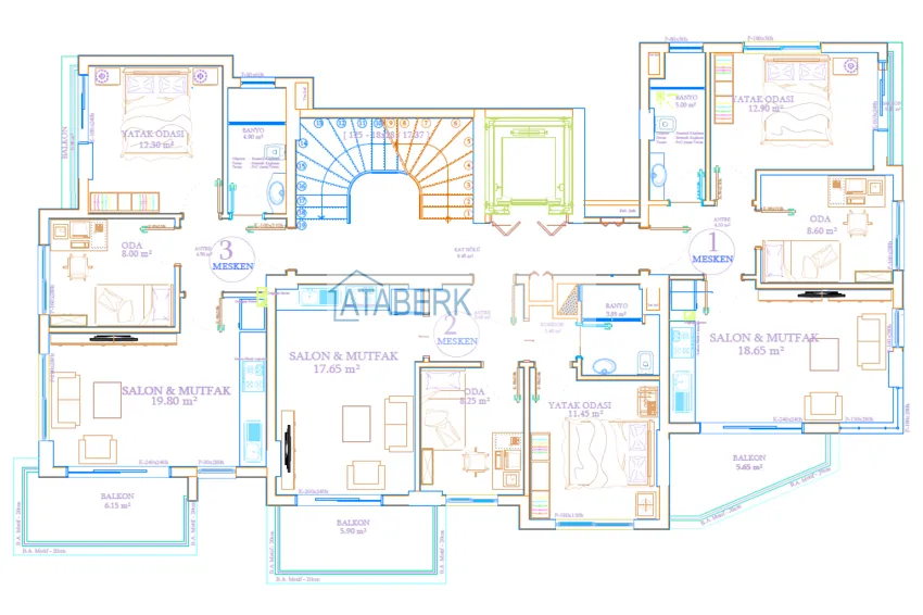 Купить дешево Квартиры в Авсалларе в комплексе, на заключительном этапе строительства 1 