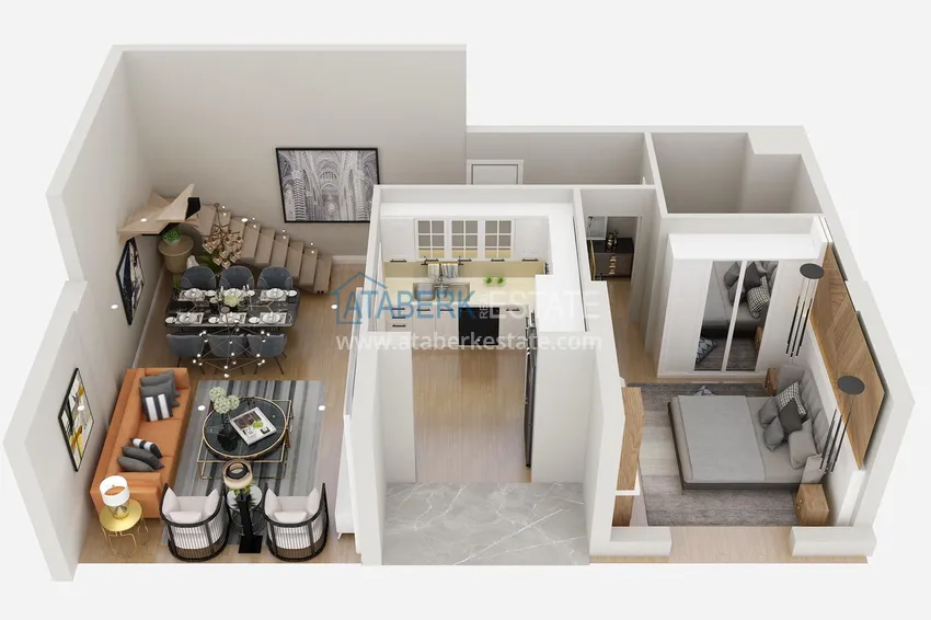 Купить дешево Квартиры в Анталии - Коньяалты в строящемся комплексе с беспроцентной рассрочкой  3 