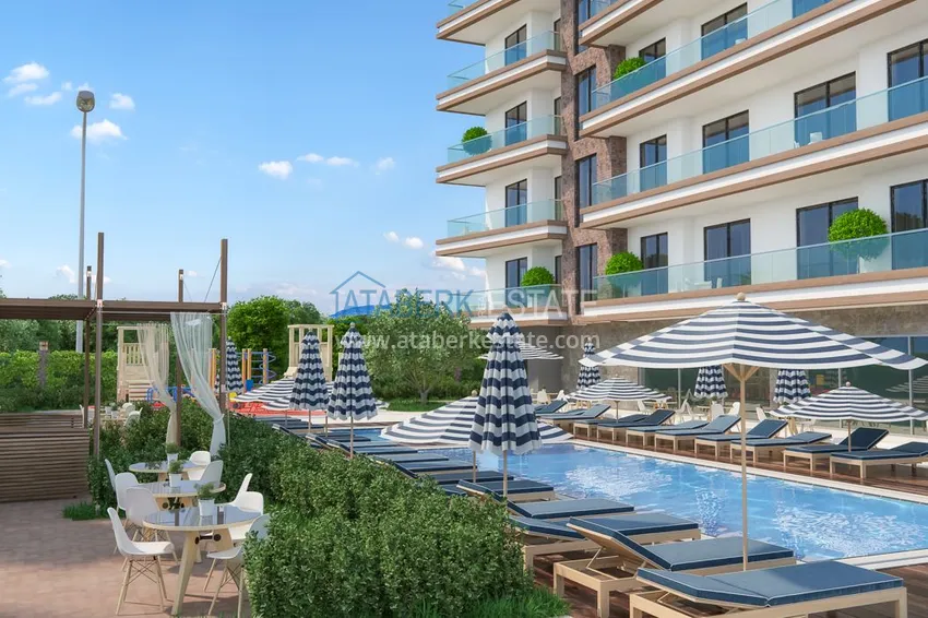 Квартира в Махмутларе с чистовой отделкой, отдельной кухней 4 
