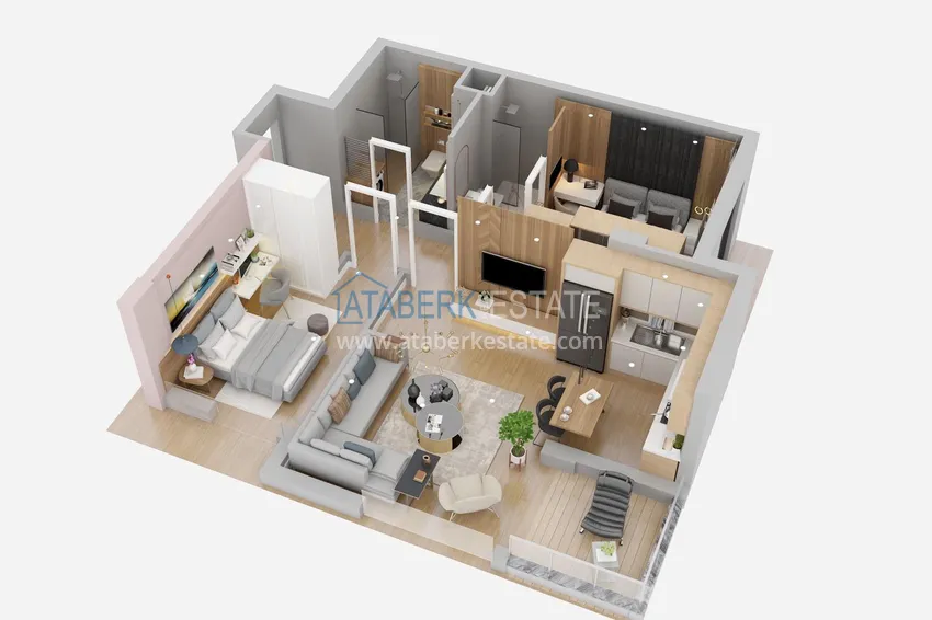 Купить дешево Квартиры в Анталии - Коньяалты в строящемся комплексе с беспроцентной рассрочкой  5 