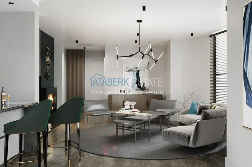 Приобрести Виллы в Паялларе – Конаклы, Алания в коттеджном комплексе 4 