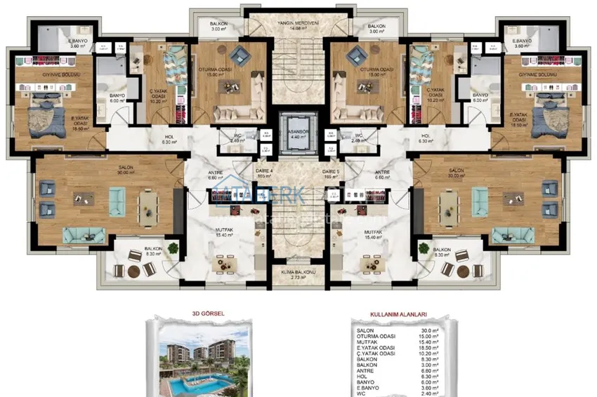 Купить дешево Новый инвестиционный проект многоквартирного жилого комплекса в Анталии район Кепез 4