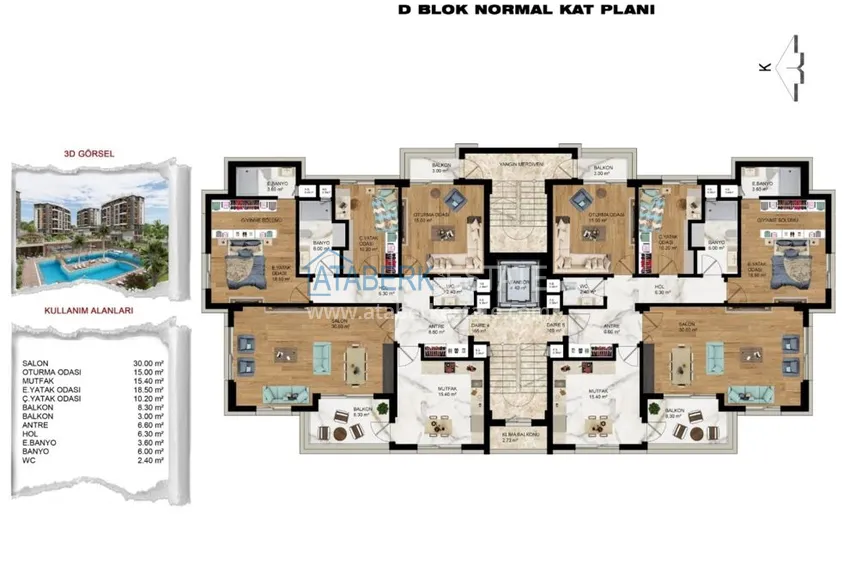 Купить дешево Новый инвестиционный проект многоквартирного жилого комплекса в Анталии район Кепез 10