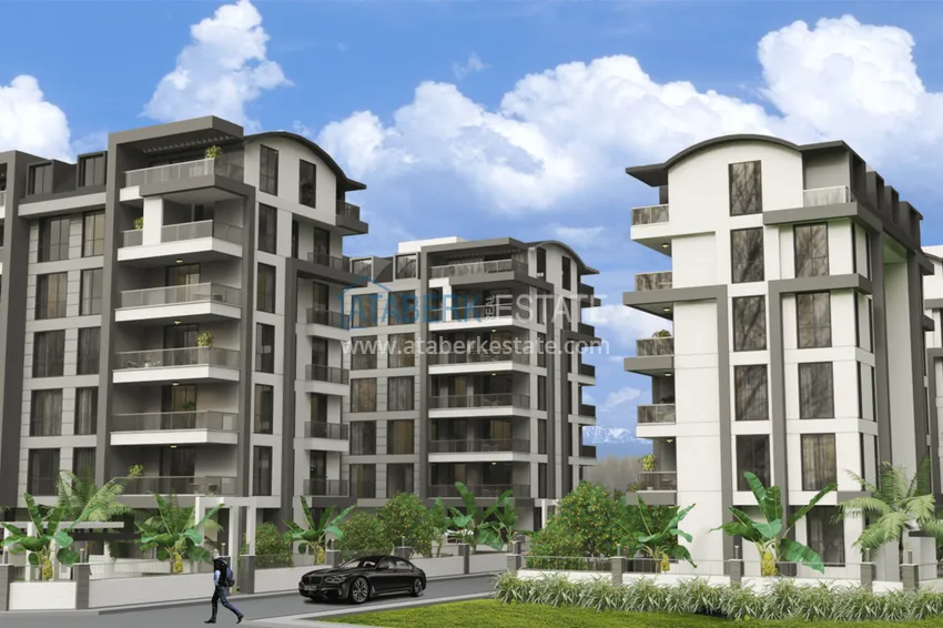 Новый проект жилой комплекс в Газипаше на этапе строительства 1 