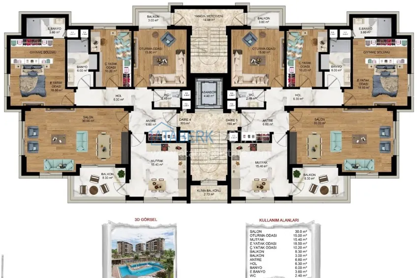 Купить дешево Новый инвестиционный проект многоквартирного жилого комплекса в Анталии район Кепез 12