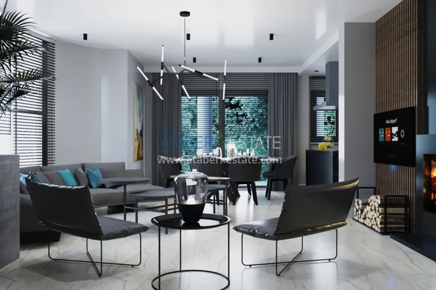 Приобрести Виллы в Паялларе – Конаклы, Алания в коттеджном комплексе 8 