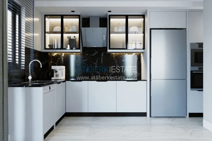 Приобрести Виллы в Паялларе – Конаклы, Алания в коттеджном комплексе 9 