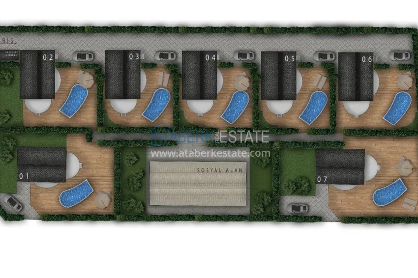 Купить дешево Виллы в Паялларе – Конаклы, Алания в коттеджном комплексе 1 