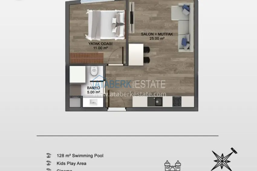 Купить дешево Квартира в районе Оба с чистовой отделкой от инвестора 2 