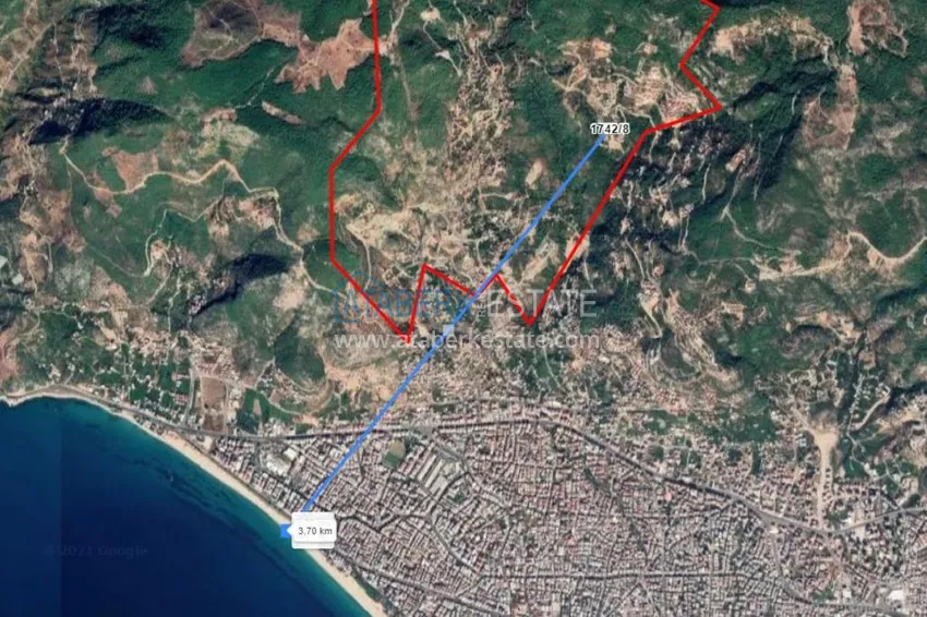 Земельный участок в горном районе Тепе в Алании 2 