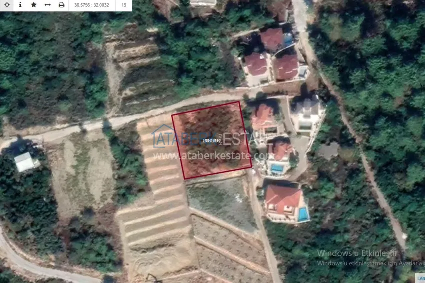 Земельный участок в горном районе Тепе в Алании, 10 парсель 1 