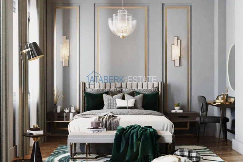 Приобрести Виллы в Паялларе – Конаклы, Алания в коттеджном комплексе 10 