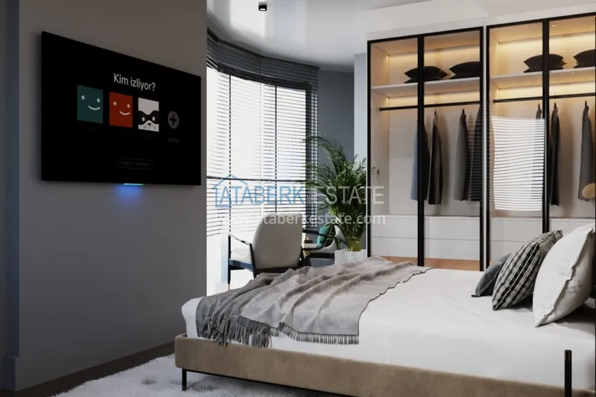 Приобрести Виллы в Паялларе – Конаклы, Алания в коттеджном комплексе 12 