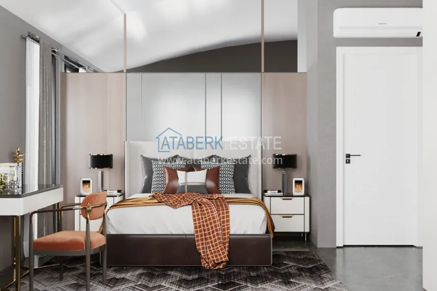 Приобрести Виллы в Паялларе – Конаклы, Алания в коттеджном комплексе 16 