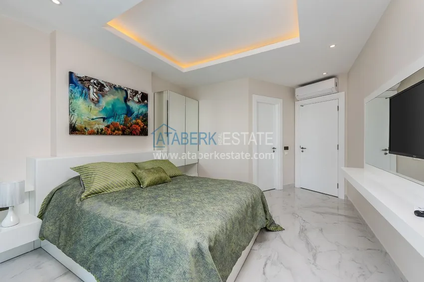 Приобрести Роскошная люксовая квартира в Махмутларе с мебелью и открытым видом на море 13 