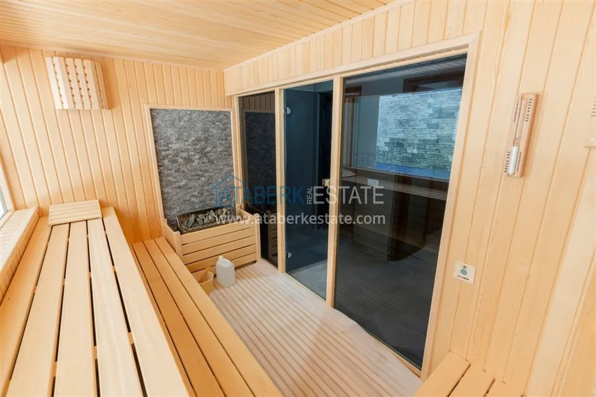 Пентхаус-дуплекс в Махмутларе с новой мебелью в молодом комплексе  12 