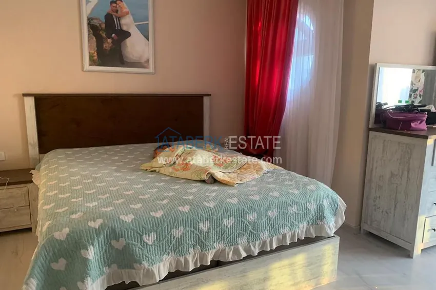 Приобрести Квартира в Махмутларе с мебелью, застекленным балконом и видом на море  13 